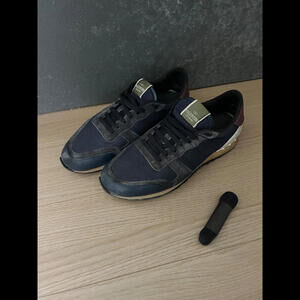 Valentino Garavani Rock Runner Sneakers Dark Blue Mens US Size 11 EUR 45